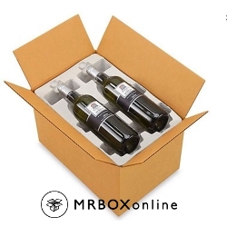 4 Pack Molded Fiber Wine Pulp Shipper