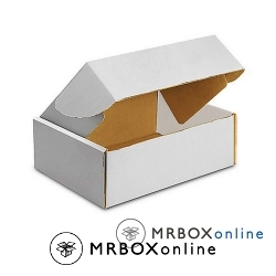 10x10x4 White Die Cut Mailer Boxes