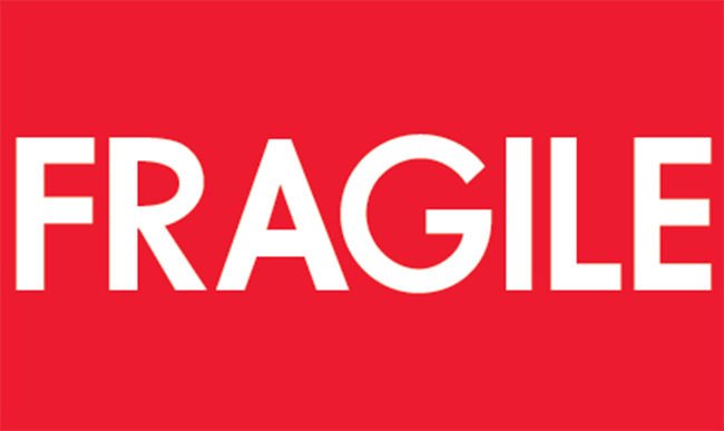 3x5 Fragile Red