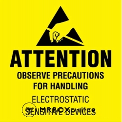 2x2 Attention Observe Precautions Labels
