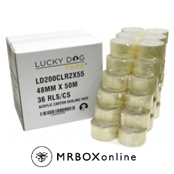Lucky Dog 2x55 Clear Box Tape with a $1200 order