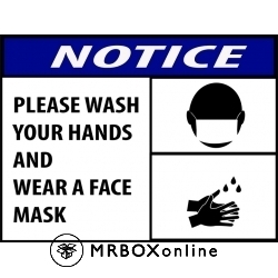 COVID-19 24X18 Corrugated Plastic Mask Hand Face Sign