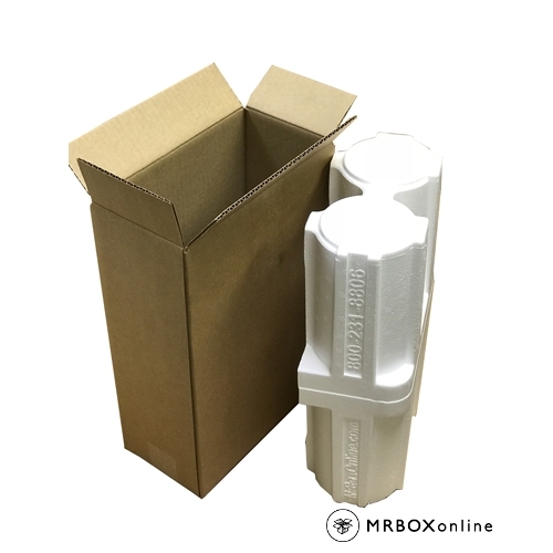 2 Bottle Foam Wine Shippers Wine Shipping Boxes