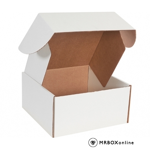 Deluxe White Die Cut Mailer Cardboard Boxes