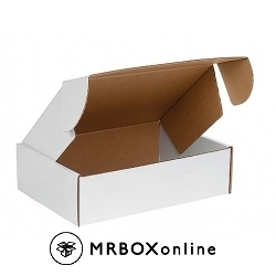 14x10x4 Deluxe White Die Cut Mailer Box