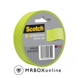 3M Scotch 1x20yds Lemon Lime Masking Tape