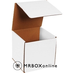 8x8x8 White Die Cut Mailer Boxes