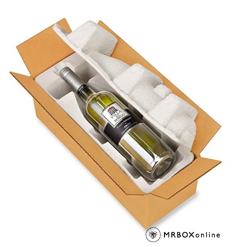 1 Pack Molded Fiber Wine Pulp Shipper Wine Shipping Boxes
