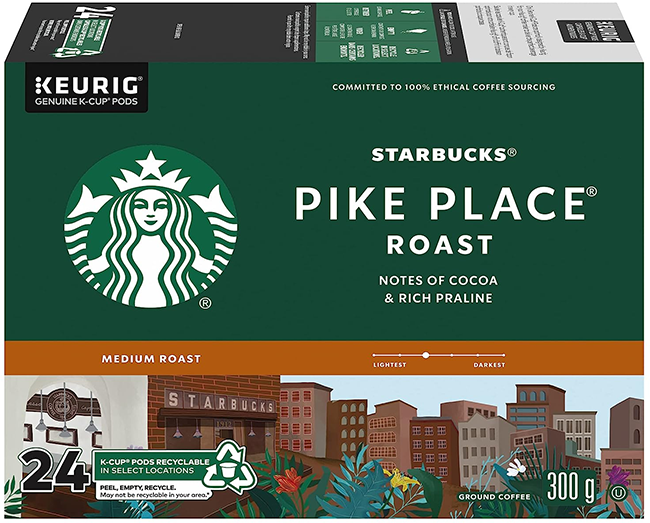 Starbucks Pike Place Coffee K-Cups Pack