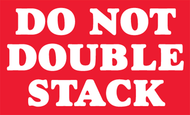 3x5 Do Not Double Stack Labels