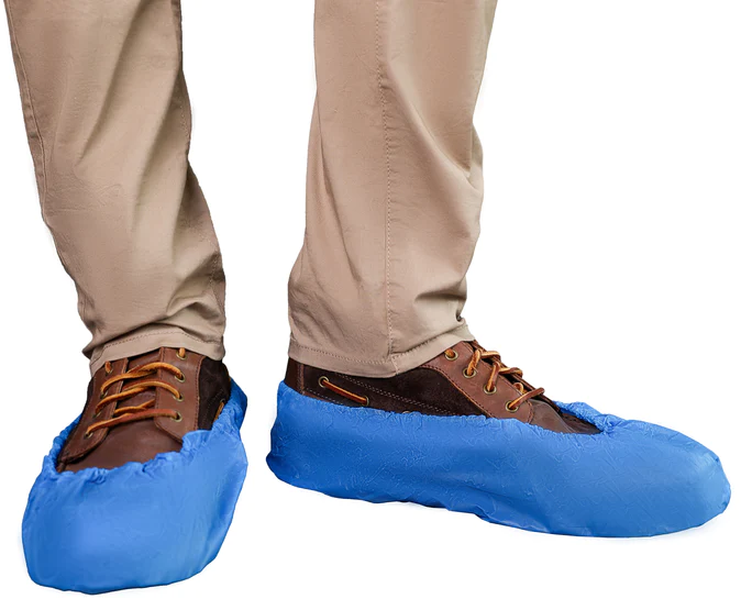 Blue Polyethylene Shoe Covers XLarge