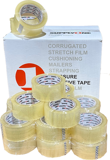 SupplyOne 2x110yds Clear Box Economy Tape