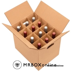12 Bottle Wine Carrier Box with partitions