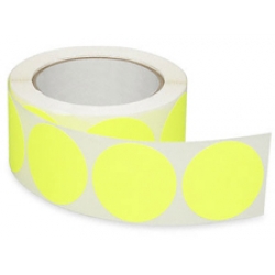 2" Yellow Inventory Circle Labels